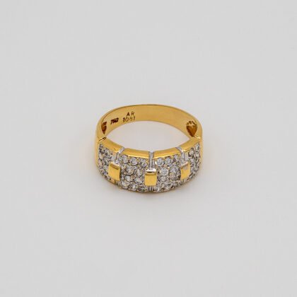 Gold and Zirconian Ring 18kt (18)