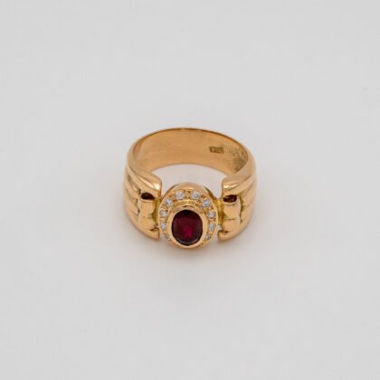 Gold ring and Zirconian 18kt (15)