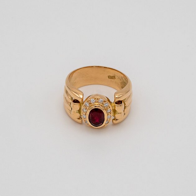 Gold ring and Zirconian 18kt (15)