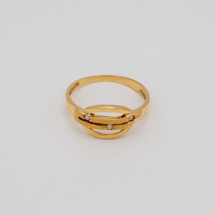 Gold and Zirconian ring 18kt (17.5)