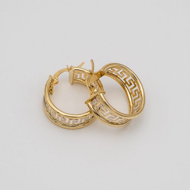 Gold desing earring 14kt