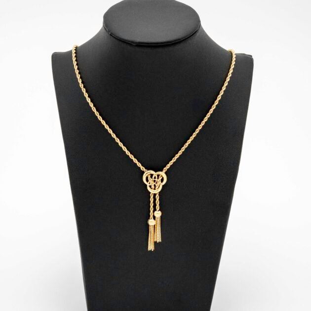 Gargantilla de 18kt tipo cordon con diseño