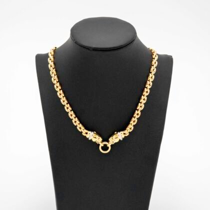 Gargantilla de oro 18kt con diamantes