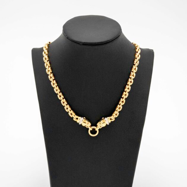 Gargantilla de oro 18kt con diamantes