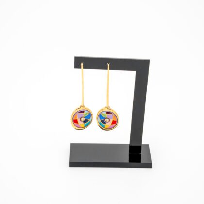 Pendiente de 18kt de diamante y de diseño